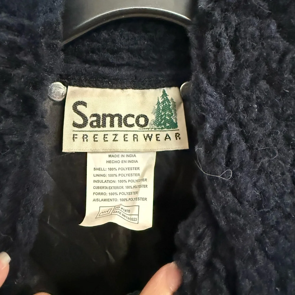 Samco Freezerwear Insulated Jacket XL Workwear Utility Coat Sherpa Collar 8326